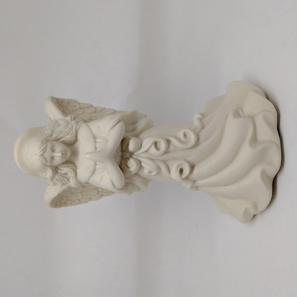 Vintage PartyLite Angel of Light Bisque Taper Candle Holder Matte‎ Ivory Finish